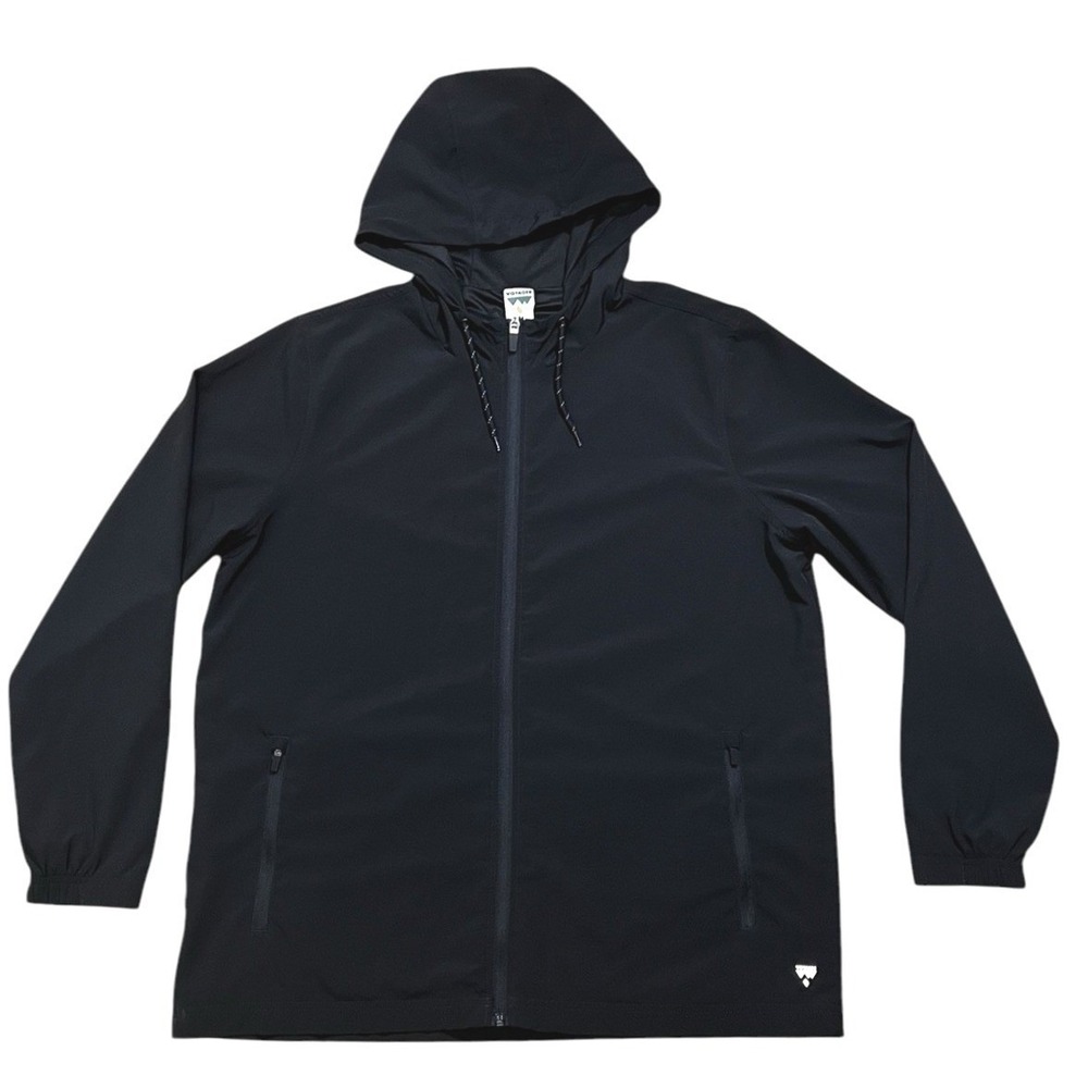 Voyager Hybrid Jacket Windbreaker, Black, Medium, Water Repellent UV Protection